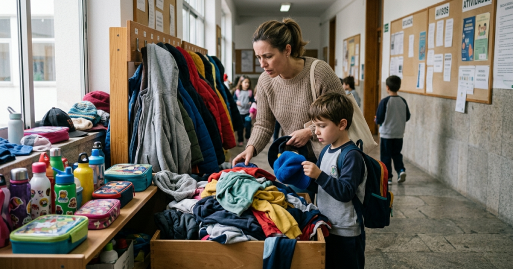 etiquetas para evitar perder material escolar en el colegio